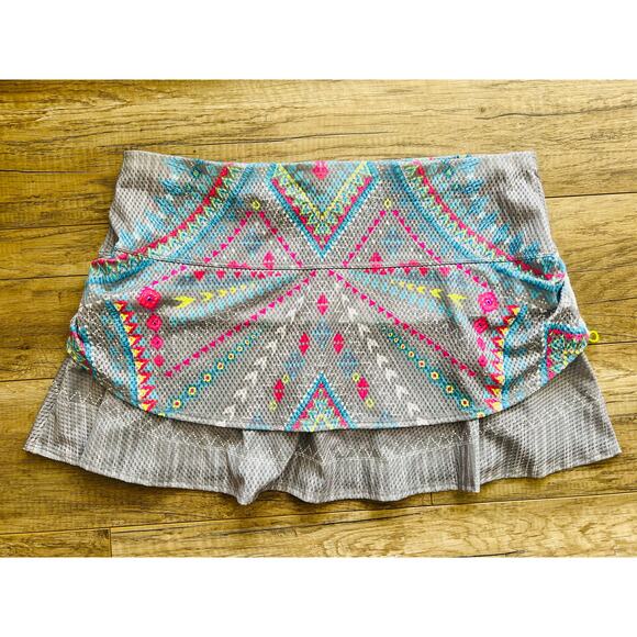 Lucky in Love Desert Vibes Ruched Skort Tennis Golf Athletic Active XL - Picture 6 of 7